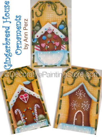 Gingerbread House Ornaments Pattern by Ann Perz - PDF DOWNLOAD